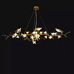 Люстра в виде золотой ветки с цветами и птичками Marvelous Garden варинант исполнения - 9 | Loft Concept в Брянске