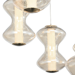 Люстра светодиодная с стеклянными волнообразными плафонами Amphora of Light варинант исполнения - 5 | Loft Concept в Брянске