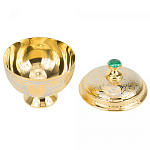 Сахарница металлическая с гравировкой и натуральным камнем Малахит в подарочной коробке Metal Stone Sugar Bowls варинант исполнения - 2 | Loft Concept в Брянске