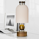 Настольная лампа в виде фонаря с белым фактурным абажуром Echoes of Light варинант исполнения - 2 | Loft Concept в Брянске