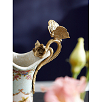 Кувшин с цветочным рисунком и бронзовой ручкой Blue Garden варинант исполнения - 3 | Loft Concept в Брянске