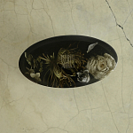 Шкатулка из эпоксидной смолы с цветами черная Epoxy Resin Oval Box Black варинант исполнения - 3 | Loft Concept в Брянске