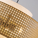 Подвесной светильник с декоративным поясом из плетеного бамбука Biuloggicu варинант исполнения - 5 | Loft Concept в Брянске