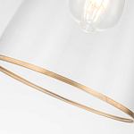 Подвесной светильник золотого цвета с колоколообразным стеклянным плафоном и декоративным элементом Elstead Lighting варинант исполнения - 3 | Loft Concept в Брянске