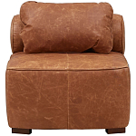 Кожаное модульное кресло коричневое без подлокотников с подушкой Coul Leather Modular Armchair варинант исполнения - 2 | Loft Concept в Брянске