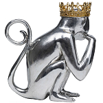 Статуэтка обезьяна в короне серебряная Golden Monkey варинант исполнения - 2 | Loft Concept в Брянске