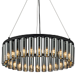 Люстра со стеклянными цилиндрическими плафонами Luminous Cylinders Smoky Round варинант исполнения - 3 | Loft Concept в Брянске