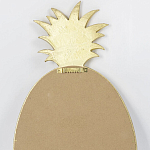 Зеркало овальной формы с золотистой рамкой и декоративной верхушкой в виде ананаса Pineapple Shine  варинант исполнения - 5 | Loft Concept в Брянске