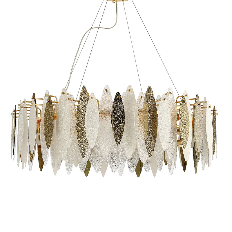 Люстра Monaghan Chandelier 10 Белый Золотой Люстра Monaghan Chandelier 10 Белый Золотой в Брянске | Loft Concept