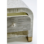 Тумбочка прикроватная с ящиком Tofino White Bone Inlay  Bedside Cabinet   варинант исполнения - 2 | Loft Concept в Брянске