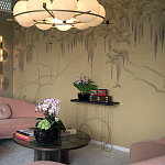 Обои в японском стиле Wisteria Original colourway on Raw Silk dyed silk варинант исполнения - 1 | Loft Concept в Брянске