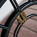 Зеркало настенное в чёрной металлической раме в виде часов Mirror Tower Clock варинант исполнения - 4 | Loft Concept в Брянске