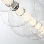 Подвесной светильник линейный с прозрачными стеклянными шарами разного диаметра Eurofase варинант исполнения - 6 | Loft Concept в Брянске