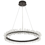 Кольцевая люстра с хрустальным декором Rowan Crystal Ring Horizontal Black Chandelier варинант исполнения - 2 | Loft Concept в Брянске