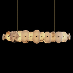 Подвесной светильник с фигурными элементами из белого алебастра Cryptocrystalline Stone варинант исполнения - 8 | Loft Concept в Брянске