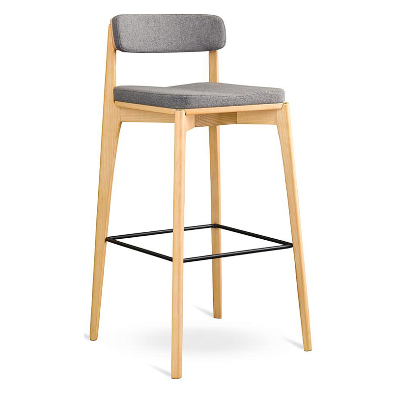 Барный стул из массива ясеня Elegant Ash Shape Ясень Серый Бежевый Барный стул из массива ясеня Elegant Ash Shape Ясень Серый Бежевый в Брянске | Loft Concept