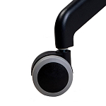 Стул с мягкой синей обивкой из велюра и подъемно-поворотным механизмом на черных колесиках Harper Blue варинант исполнения - 7 | Loft Concept в Брянске