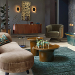 Бра с мраморным декором Marble Brass Laurel Wall Lamp варинант исполнения - 2 | Loft Concept в Брянске