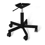 Стул с мягкой коричневой обивкой из велюра и подъемно-поворотным механизмом на черных колесиках Harper Brown варинант исполнения - 4 | Loft Concept в Брянске