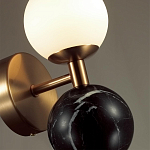 Бра с шарообразным матовым плафоном и шаром из камня на металлическом основании Orb Essence варинант исполнения - 9 | Loft Concept в Брянске