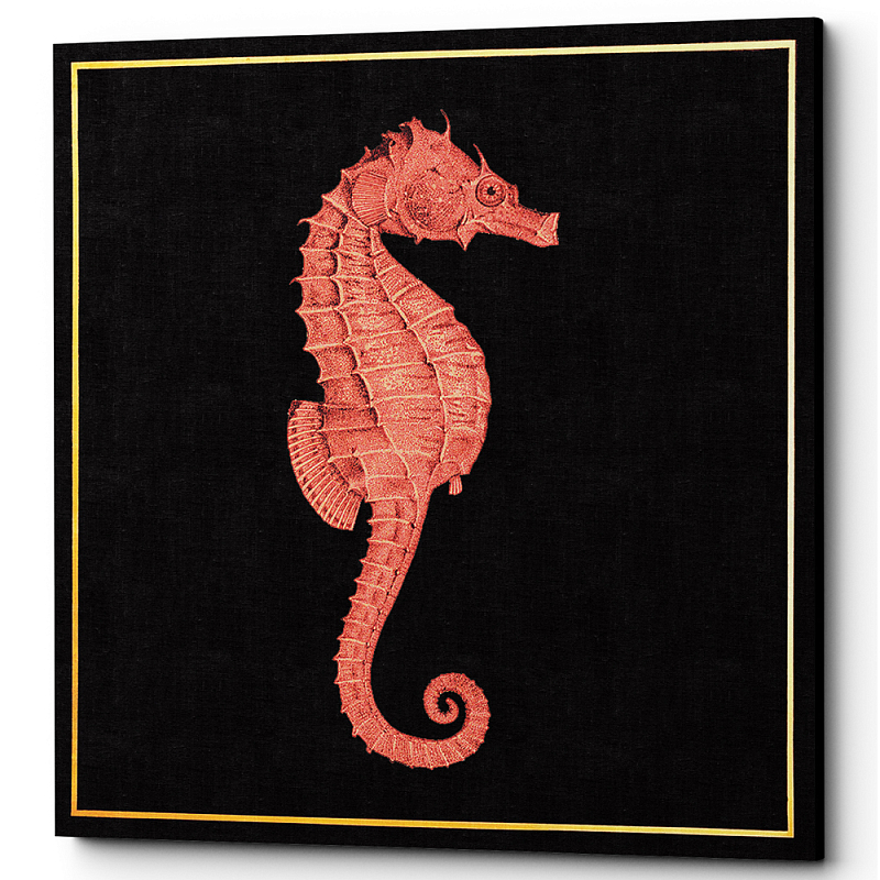 Постер Sea Horse Poster Черный Красный Постер Sea Horse Poster Черный Красный в Брянске | Loft Concept