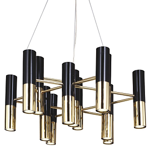 Люстра с черно-золотыми плафонами Delightfull