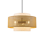 Подвесной светильник с декоративным поясом из плетеного бамбука Biuloggicu варинант исполнения - 1 | Loft Concept в Брянске
