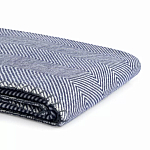 Плед из шерсти мериноса темно-синего цвета 130×180 см Indigo Waves варинант исполнения - 3 | Loft Concept в Брянске