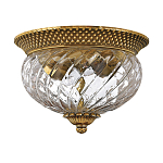 Потолочный светильник цвета латунь с прозрачным рифленым плафоном в форме чаши Hinkley варинант исполнения - 5 | Loft Concept в Брянске