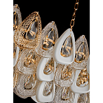 Люстра овальная с многослойными белыми и прозрачными подвесками Character Chandelier варинант исполнения - 4 | Loft Concept в Брянске