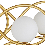 Люстра с закругленным каркасом золотого цвета и белыми плафонами Round Curl варинант исполнения - 1 | Loft Concept в Брянске