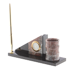 Настольный письменный набор из яшмы с часами Manager Organizer варинант исполнения - 2 | Loft Concept в Брянске