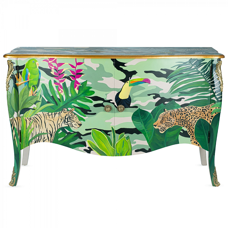 Комод L.XV DRESSER Flowers Jungle Серебряный Зеленый Комод L.XV DRESSER Flowers Jungle Серебряный Зеленый в Брянске | Loft Concept