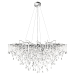 Люстра подвесная с прозрачными стеклянными подвесками в форме капель Диаметр 100 см Droplet Chandelier варинант исполнения - 12 | Loft Concept в Брянске