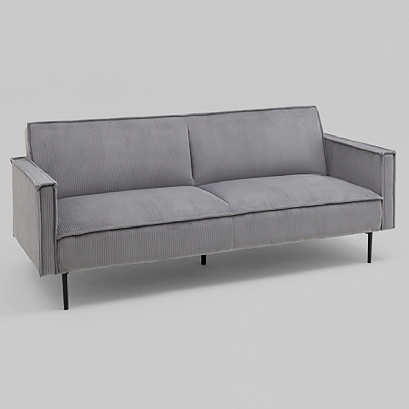 Диван современный вельветовый прямой Worcester Серый Серый Черный в Брянске | Loft Concept 