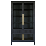 Витрина Primo со стеклянными фасадами и 2 ящиками Черный дуб варинант исполнения - 10 | Loft Concept в Брянске