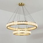 Люстра с 2-мя кольцами из натурального камня с регулируемыми плафонами Durability of Stone варинант исполнения - 2 | Loft Concept в Брянске