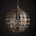 Люстра в форме шара с декором из круглых декоративных элементов Bright Shell Discs варинант исполнения - 3 | Loft Concept в Брянске
