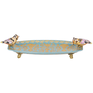 Блюдо фарфоровое Экзотические птички Vivole