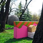 Дизайнерский модульный диван волнистой формы с цветным принтом Poltronova Superonda Sofa варинант исполнения - 40 | Loft Concept в Брянске