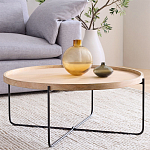 Журнальный стол с круглой деревянной столешницей Urban Style Space варинант исполнения - 2 | Loft Concept в Брянске