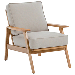 Кресло с каркасом из массива дуба Deniaud Oak Beige Armchair варинант исполнения - 1 | Loft Concept в Брянске