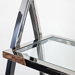 Металлический стеллаж со стеклянными полками Molecule варинант исполнения - 4 | Loft Concept в Брянске