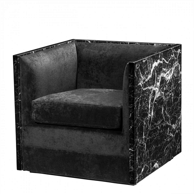 Кресло Eichholtz Chair Calabria Черный Черный Мрамор Nero Кресло Eichholtz Chair Calabria Черный Черный Мрамор Nero в Брянске | Loft Concept