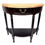 Консоль полукруглая из массива березы с ящиком и полкой в стиле прованс Vintage варинант исполнения - 2 | Loft Concept в Брянске