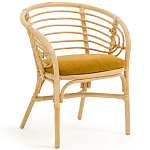 Кресло из ротанга с сиденьем из велюра Vini Rattan Armchair варинант исполнения - 1 | Loft Concept в Брянске