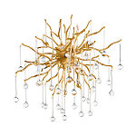 Бра с лучеобразным основанием и подвесками из прозрачного стекла в виде длинных капель Droplet Chandelier варинант исполнения - 1 | Loft Concept в Брянске