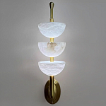 Бра с 3-мя мраморными плафонами в форме чаши Warm Marble Light варинант исполнения - 4 | Loft Concept в Брянске