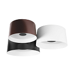 Потолочный светильник с 3-мя цилиндрическими абажурами черного белого и коричневого цвета Urban Dome варинант исполнения - 3 | Loft Concept в Брянске