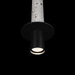 Подвесной светильник с узким цилиндрическим плафоном и черным металлическим декором Concrete Pipe варинант исполнения - 13 | Loft Concept в Брянске